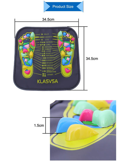 Reflexology Foot Massage Pad Cobblestone Walk Massager Mat Pain Relief Health Care Acupressure Mat