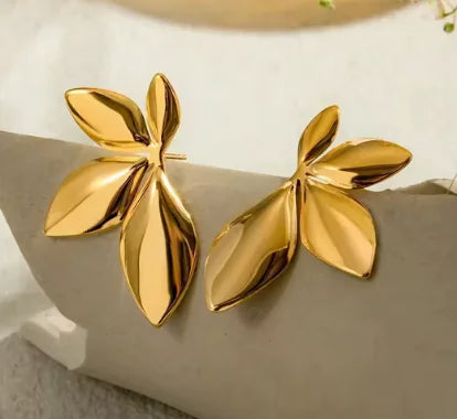 Irregular Metal Flower Earrings