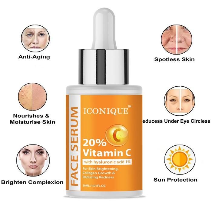 20% Vitamin C with Hyaluronic Acid 1% Face Serum 30ML