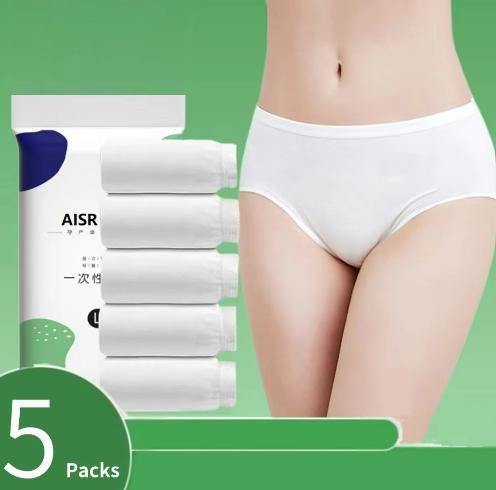 Intimates of Maternity Premium Disposable Cotton Underwear (Pack of 5)