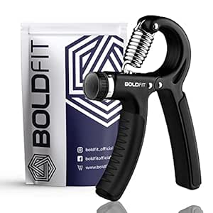 Boldfit Adjustable Hand Grip Strengthener, Hand Gripper for Men & Women for Gym Workout Hand Exercise Equipment to Use in Home for Forearm Exercise, Finger Exercise Power Gripper