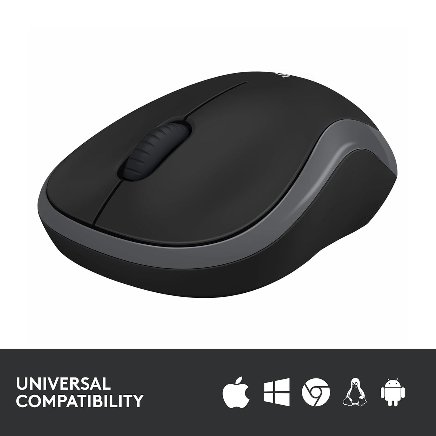 Logitech M186 Wireless Mouse, 2.4GHz with USB Mini Receiver, 12-Month Battery Life, 1000 DPI Optical Tracking, Ambidextrous, Compatible with PC, Mac, Laptop