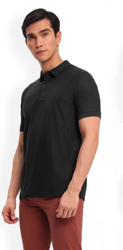 Poly Cotton Solid Half Sleeves Mens Polo T-shirt (Pack of 3)