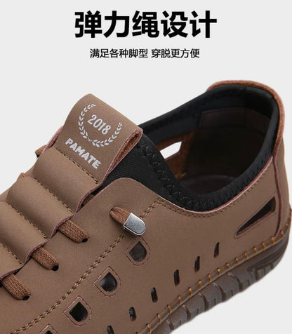 Men's Stylish Laser Cut Tan Casual Shoes