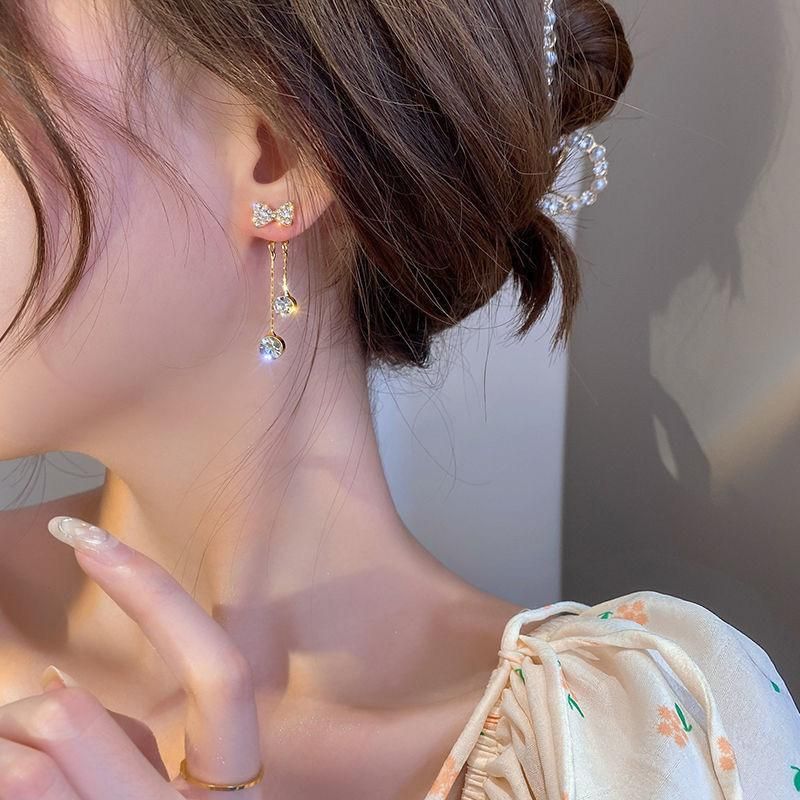 AVR JEWELS a two-wear earrings new trendy bowknot tassel fashion sweet earrings women