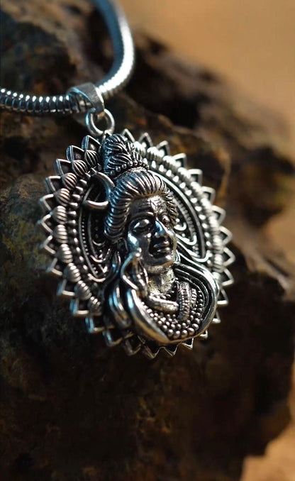 Lord Shiva Pendant with Snake Chain