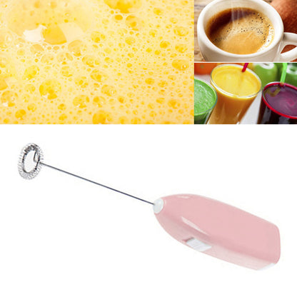 Cordless Electric Hand Mixer Battery Powered Small Plastic Metal Household Hand Mixer for Home Hotel Pink