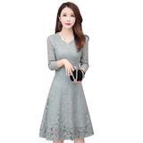 Autumn Womens Lace Mid Length Dress