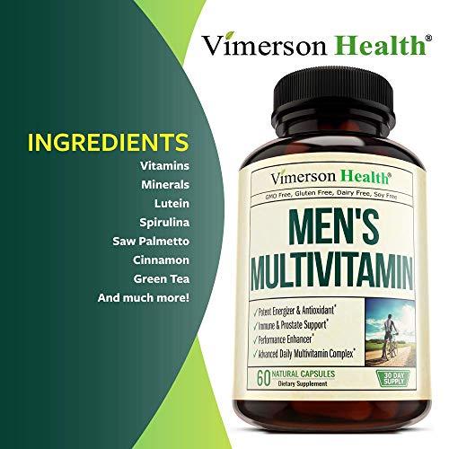 Multivitamin For Men - Complete Mens Multivitamins & Multiminerals With Vitamin A, C, D, E, B12, Zinc & More Essential Vitamins For Men - Mens Vitamins For Energy, Focus, And Mens Health. 60 Capsules